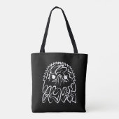 Zwarte en witte tribale adelaar tote bag (Achterkant)