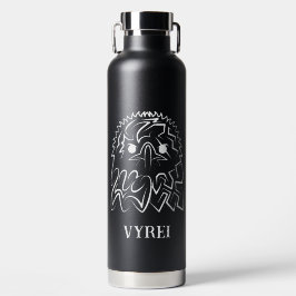 Zwarte en witte tribale adelaar waterfles