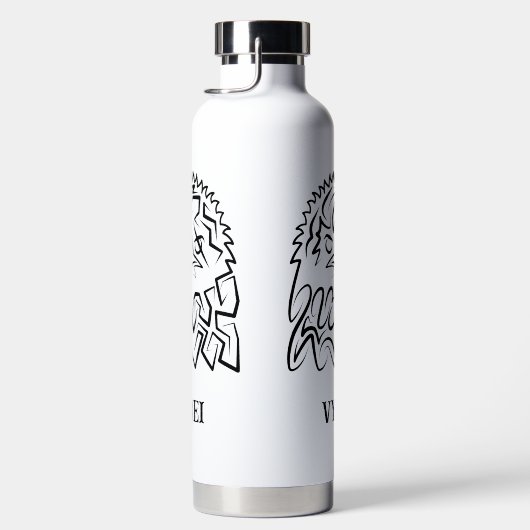 Zwarte en witte tribale adelaar waterfles (Rechts)