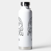 Zwarte en witte tribale adelaar waterfles (Links)