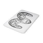 Zwarte en witte tribale geiten/schapen badmat (Gekanteld)