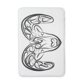 Zwarte en witte tribale geiten/schapen badmat (Voorkant Verticaal)