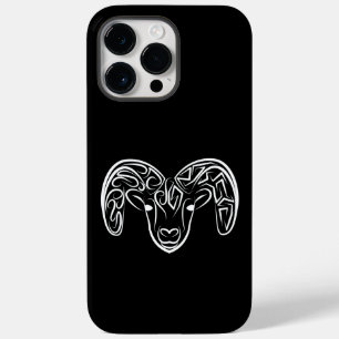 Zwarte en witte tribale geiten/schapen Case-Mate iPhone 14 pro max hoesje