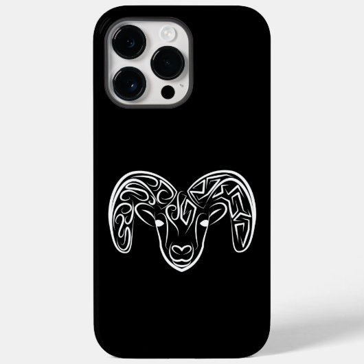 Zwarte en witte tribale geiten/schapen Case-Mate iPhone case (Achterkant)