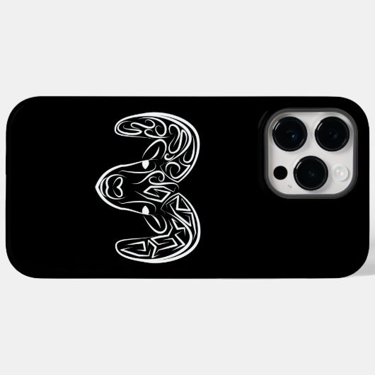 Zwarte en witte tribale geiten/schapen Case-Mate iPhone case (Achterkant (horizontaal))