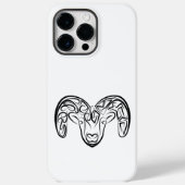 Zwarte en witte tribale geiten/schapen Case-Mate iPhone case (Achterkant)
