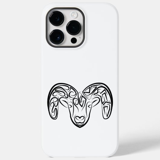 Zwarte en witte tribale geiten/schapen Case-Mate iPhone case (Achterkant)
