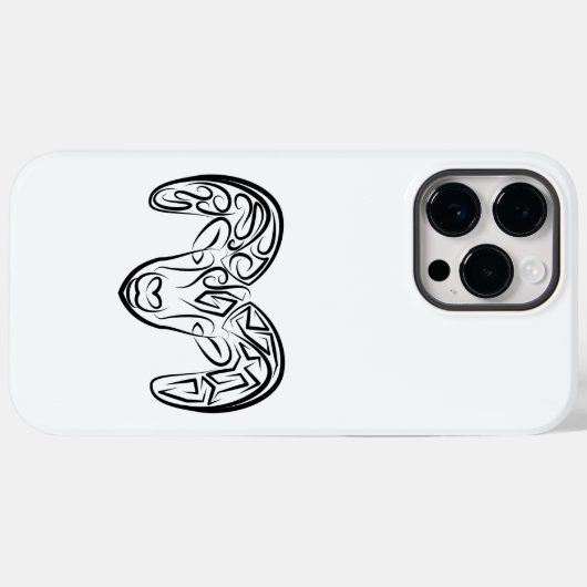 Zwarte en witte tribale geiten/schapen Case-Mate iPhone case (Achterkant (horizontaal))