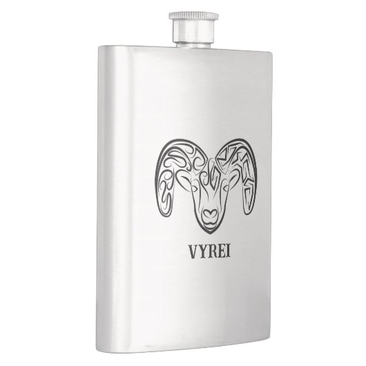 Zwarte en witte tribale geiten/schapen flacon (Rechts)