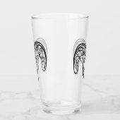 Zwarte en witte tribale geiten/schapen glas (Links)