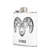 Zwarte en witte tribale geiten/schapen heupfles (Links)