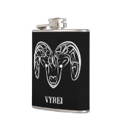 Zwarte en witte tribale geiten/schapen heupfles (Links)