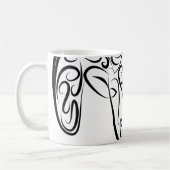 Zwarte en witte tribale geiten/schapen koffiemok (Links)