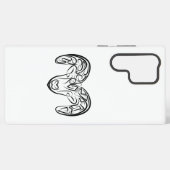 Zwarte en witte tribale geiten/schapen samsung galaxy hoesje (Achterkant horizontaal)