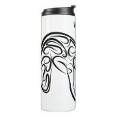 Zwarte en witte tribale geiten/schapen thermosbeker (Gedraaid links)