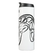 Zwarte en witte tribale geiten/schapen thermosbeker (Geroteerd rechts)