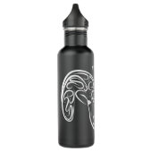 Zwarte en witte tribale geiten/schapen waterfles (Links)