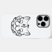 Zwarte en witte tribale kat Case-Mate iPhone case (Achterkant (horizontaal))