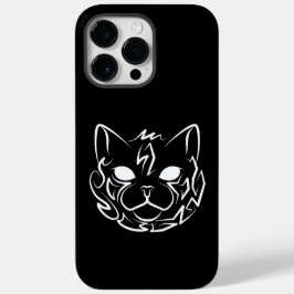 Zwarte en witte tribale kat Case-Mate iPhone 14 pro max hoesje