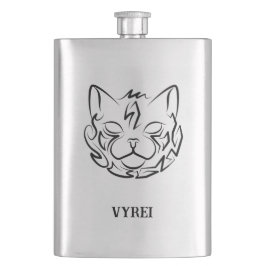 Zwarte en witte tribale kat flacon