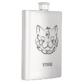 Zwarte en witte tribale kat flacon (Rechts)