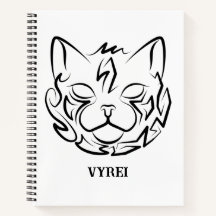 Zwarte en witte tribale kat