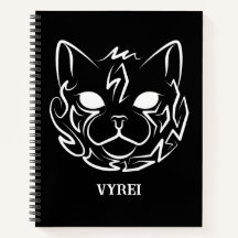 Zwarte en witte tribale kat