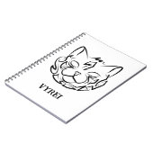 Zwarte en witte tribale kat notitieboek (Linkerzijde)