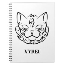 Zwarte en witte tribale kat