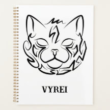 Zwarte en witte tribale kat