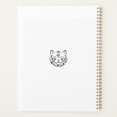 Zwarte en witte tribale kat planner (Achterkant)