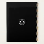 Zwarte en witte tribale kat planner (Achterkant)
