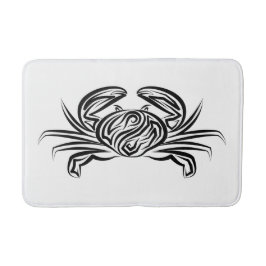 Zwarte en witte tribale krab badmat