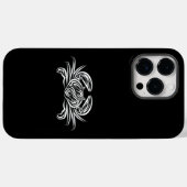 Zwarte en witte tribale krab Case-Mate iPhone case (Achterkant (horizontaal))