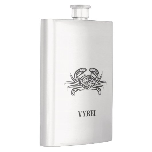 Zwarte en witte tribale krab flacon (Rechts)