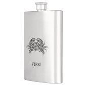 Zwarte en witte tribale krab flacon (Links)