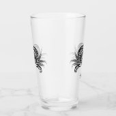 Zwarte en witte tribale krab glas (Rechts)