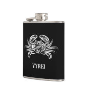 Zwarte en witte tribale krab heupfles (Links)