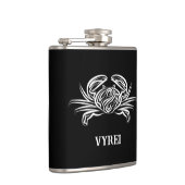 Zwarte en witte tribale krab heupfles (Rechts)