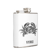 Zwarte en witte tribale krab heupfles (Rechts)