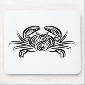 Zwarte en witte tribale krab muismat (Voorkant)