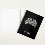 Zwarte en witte tribale krab planner (Display)