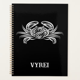 Zwarte en witte tribale krab planner