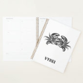 Zwarte en witte tribale krab planner (Display)