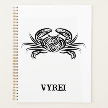 Zwarte en witte tribale krab