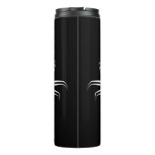 Zwarte en witte tribale krab thermosbeker (Achterkant)