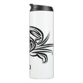 Zwarte en witte tribale krab thermosbeker (Geroteerd rechts)