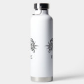 Zwarte en witte tribale krab waterfles (Rechts)