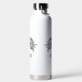 Zwarte en witte tribale krab waterfles (Links)