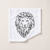 Zwarte en witte tribale lion bad handdoek (Wasdoekje)